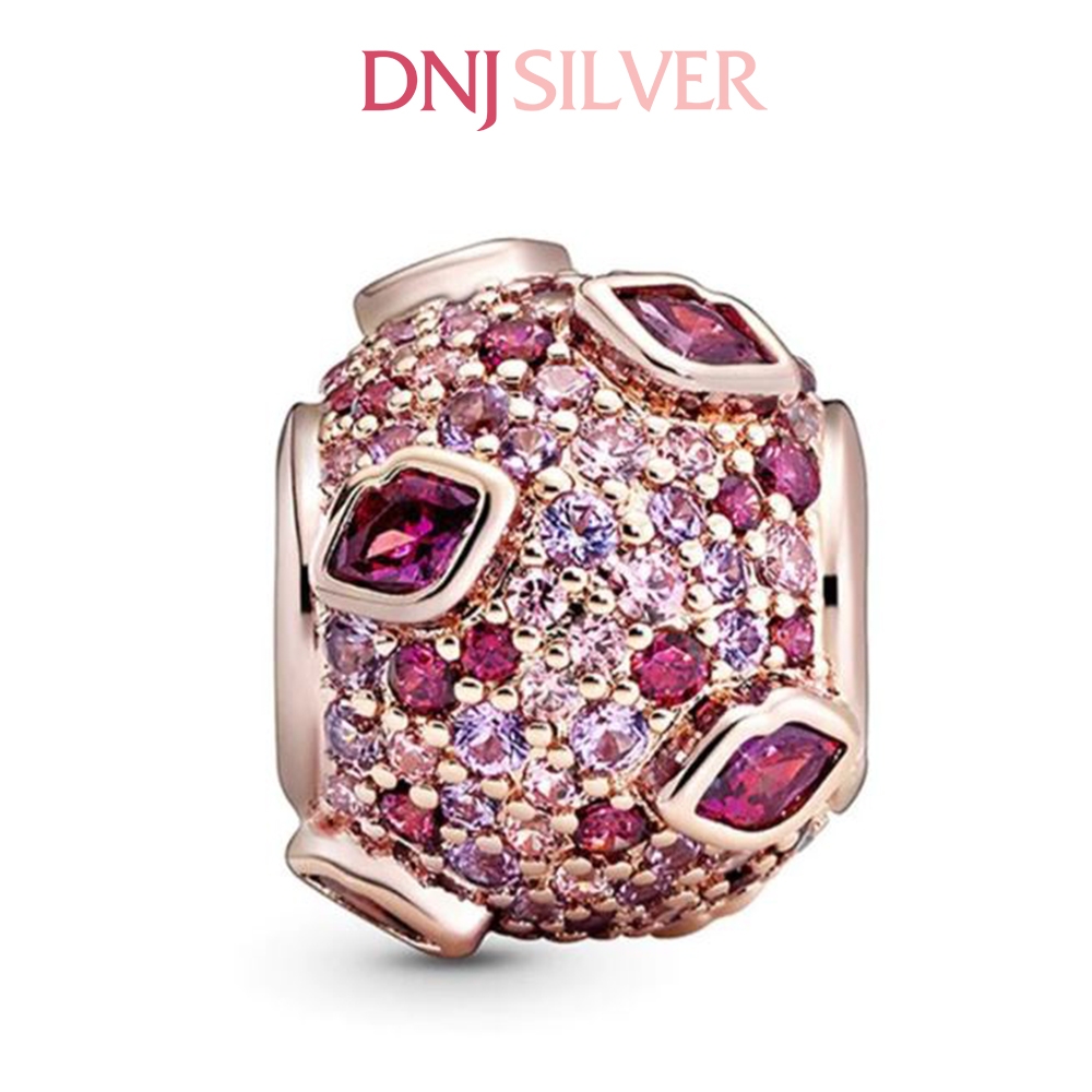 [Chính hãng] Charm bạc 925 cao cấp - Charm Rose gold plated Gemstone Kiss thích hợp để mix vòng tay charm bạc cao cấp - DN603
