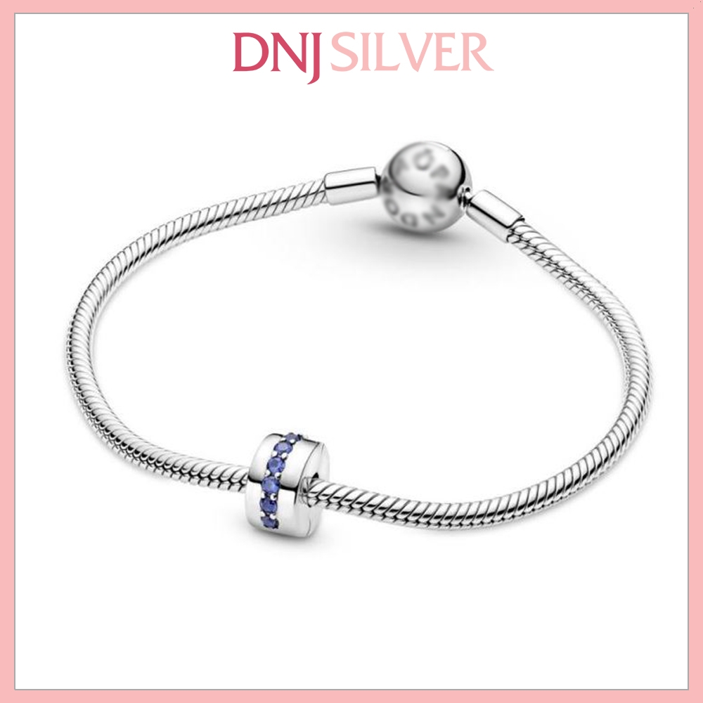 [Chính hãng] Charm bạc 925 cao cấp - Charm Blue Sparkle Clip thích hợp để mix vòng tay charm bạc cao cấp - DN610