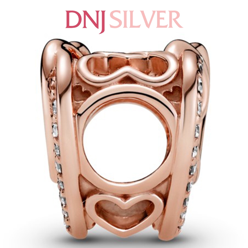 [Chính hãng] Charm bạc 925 cao cấp - Charm Sparkling Entwined Hearts thích hợp để mix vòng tay charm bạc cao cấp - DN271