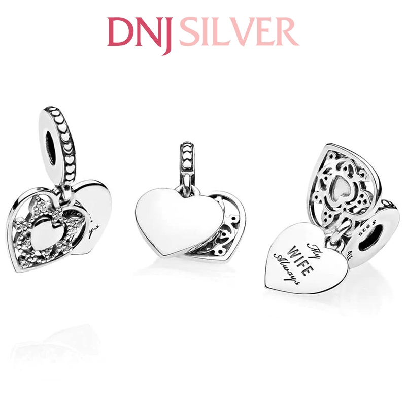 [Chính hãng] Charm bạc 925 cao cấp - Charm My Wife Always Heart Dangle thích hợp để mix vòng tay charm bạc cao cấp - DN305