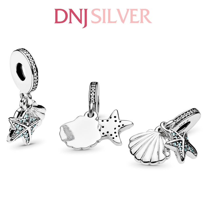 [Chính hãng] Charm bạc 925 cao cấp - Charm Starfish & Sea Shell Dangle thích hợp để mix vòng tay charm bạc cao cấp - DN132
