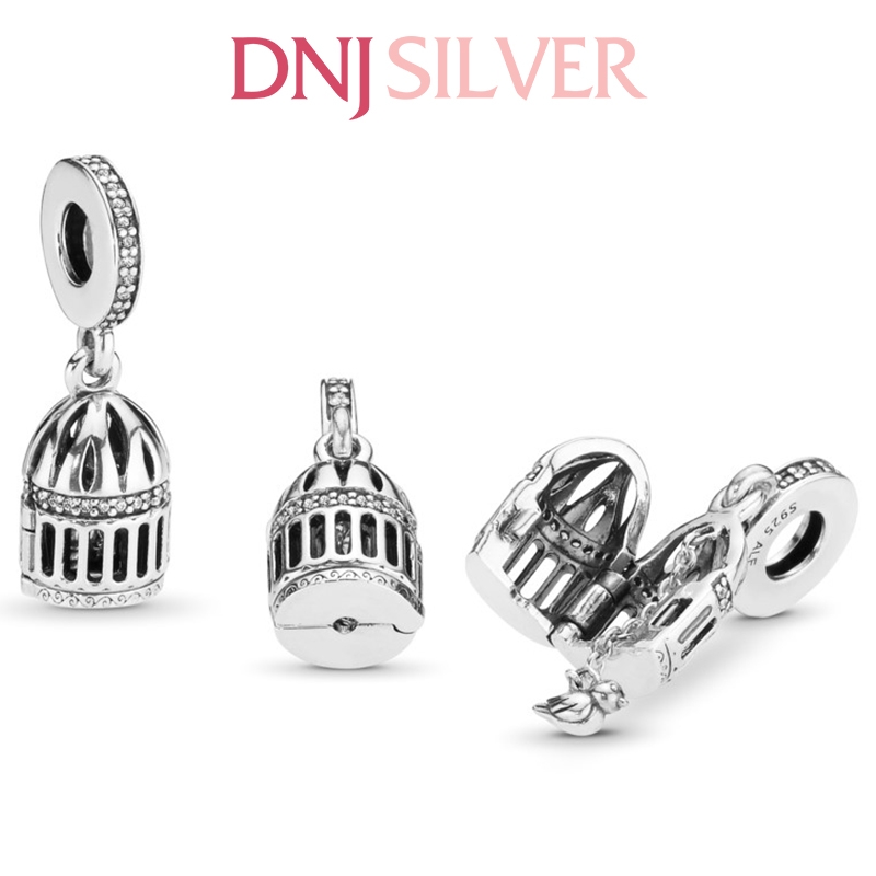 [Chính hãng] Charm bạc 925 cao cấp - Charm Bird & Birdcage Dangle thích hợp để mix vòng tay charm bạc cao cấp - DN332