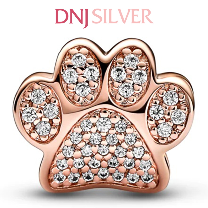 [Chính hãng] Charm bạc 925 cao cấp - Charm Sparkling Paw Print thích hợp để mix vòng tay charm bạc cao cấp - DN488