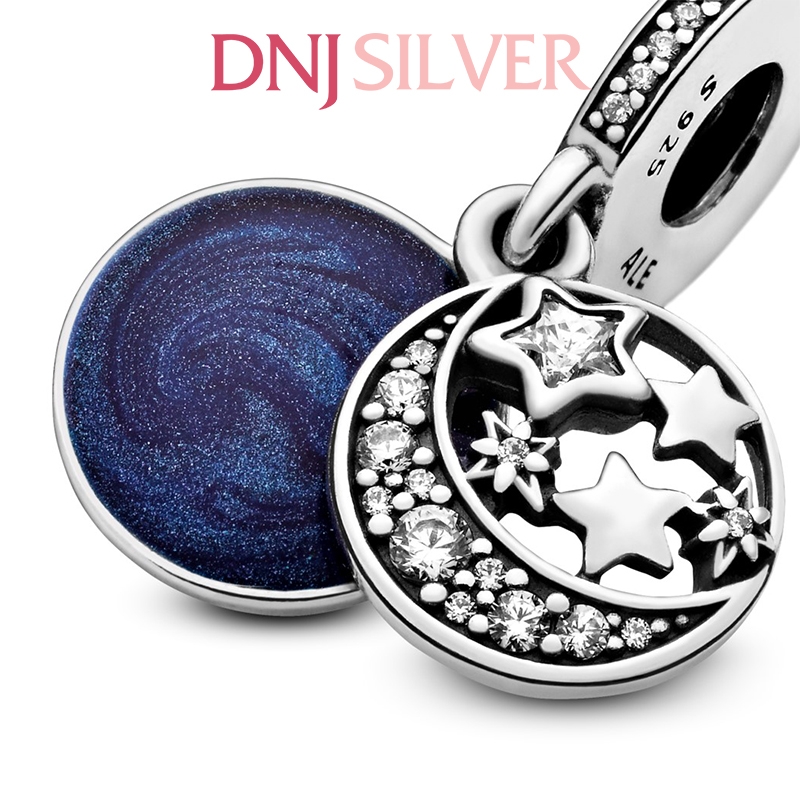 [Chính hãng] Charm bạc 925 cao cấp - Charm Moon & Blue Sky Dangle thích hợp để mix vòng tay charm bạc cao cấp - DN284