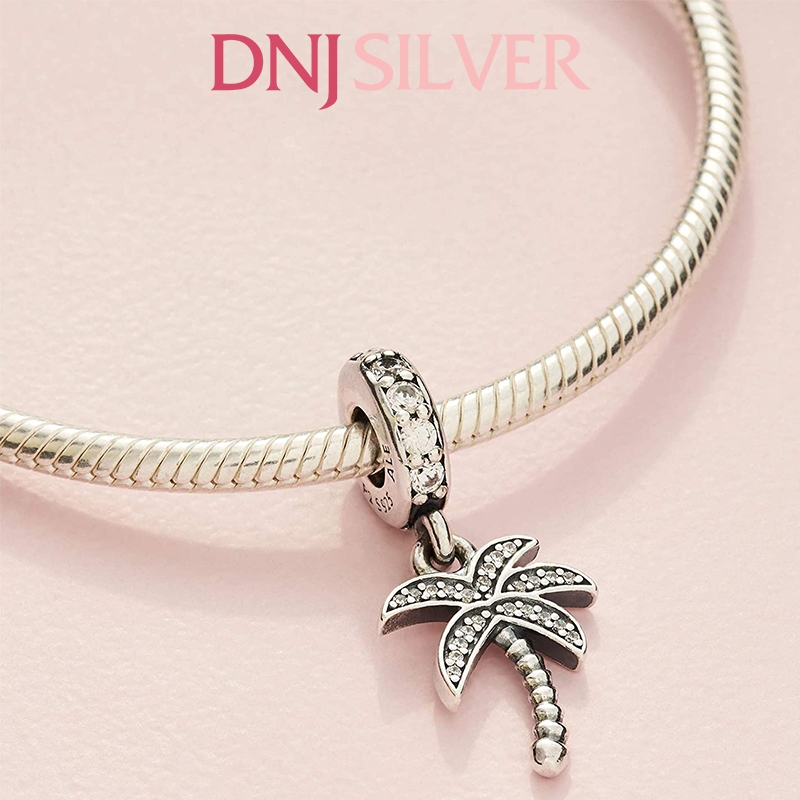 [Chính hãng] Charm bạc 925 cao cấp - Charm Sparkling Palm Tree Pendant thích hợp để mix vòng tay charm bạc cao cấp - DN318