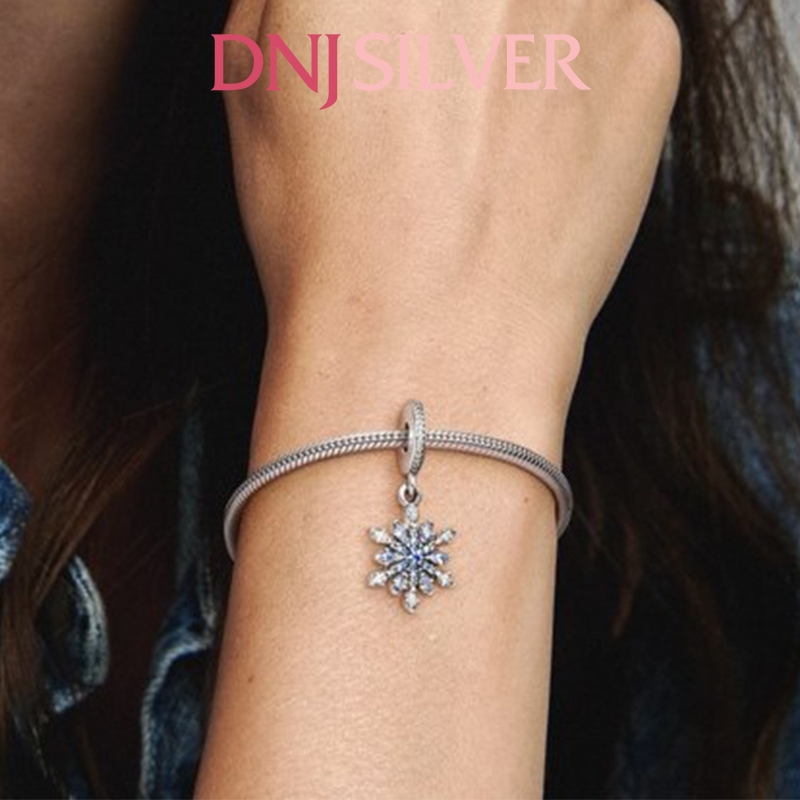[Chính hãng] Charm bạc 925 cao cấp - Charm Snowflake thích hợp để mix vòng tay charm bạc cao cấp - DN129