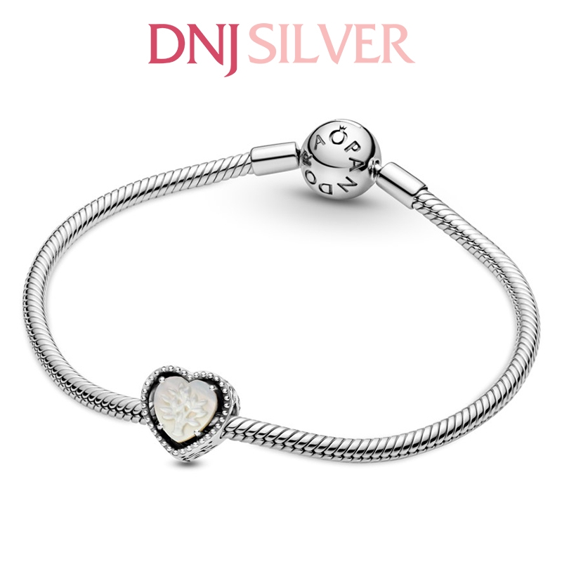 [Chính hãng] Charm bạc 925 cao cấp - Charm Openwork Heart & Family Tree thích hợp để mix vòng tay charm bạc cao cấp - DN068