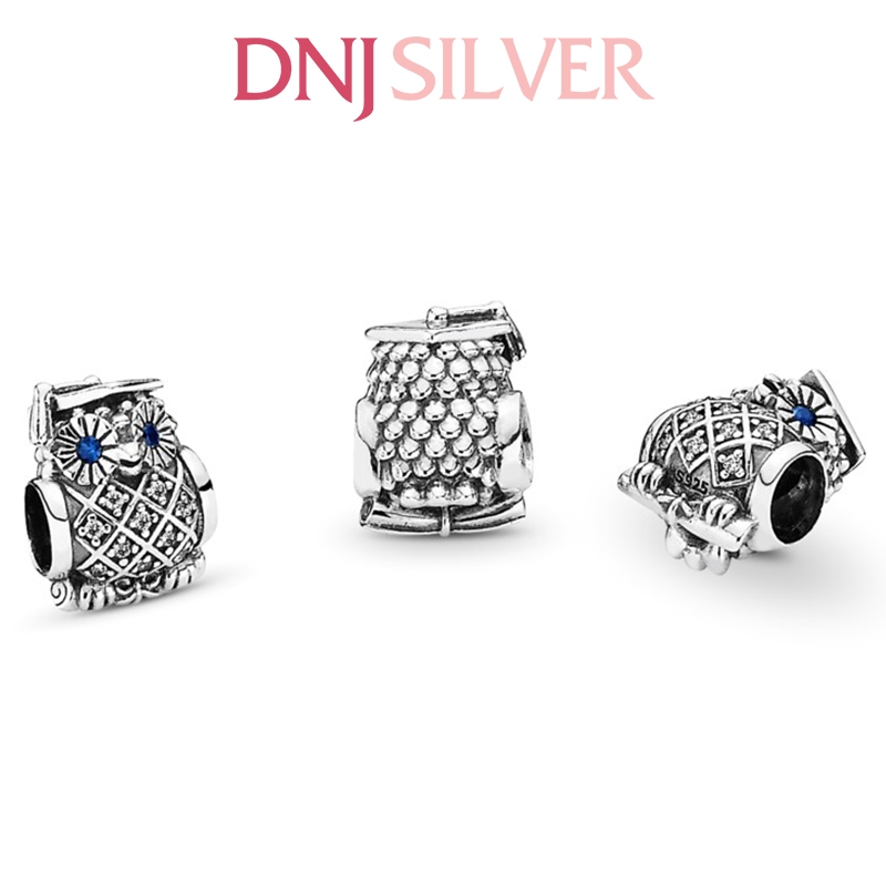 [Chính hãng] Charm bạc 925 cao cấp - Charm Owl Graduate thích hợp để mix vòng tay charm bạc cao cấp - DN195
