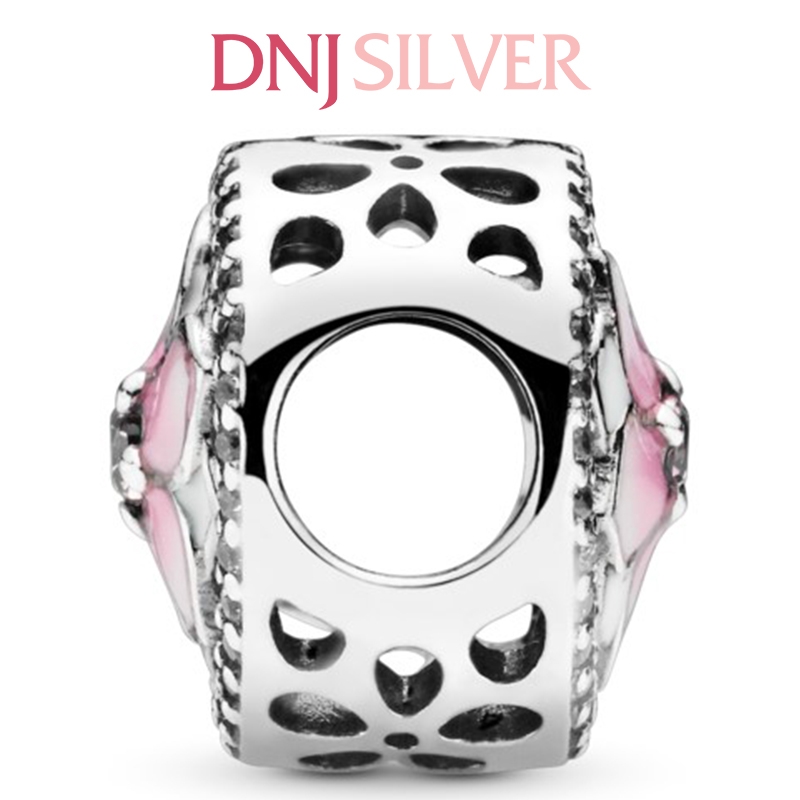 [Chính hãng] Charm bạc 925 cao cấp - Charm Pink Magnolia Flower thích hợp để mix vòng tay charm bạc cao cấp - DN261