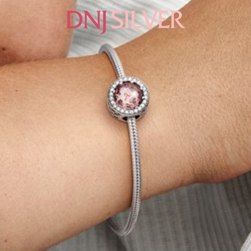 [Chính hãng] Charm bạc 925 cao cấp - Charm Abstract Pink Crystal thích hợp để mix vòng tay charm bạc cao cấp - DN281