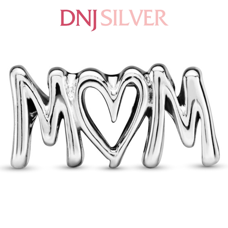 [Chính hãng] Charm bạc 925 cao cấp - Charm Mum Script thích hợp để mix vòng tay charm bạc cao cấp - DN151
