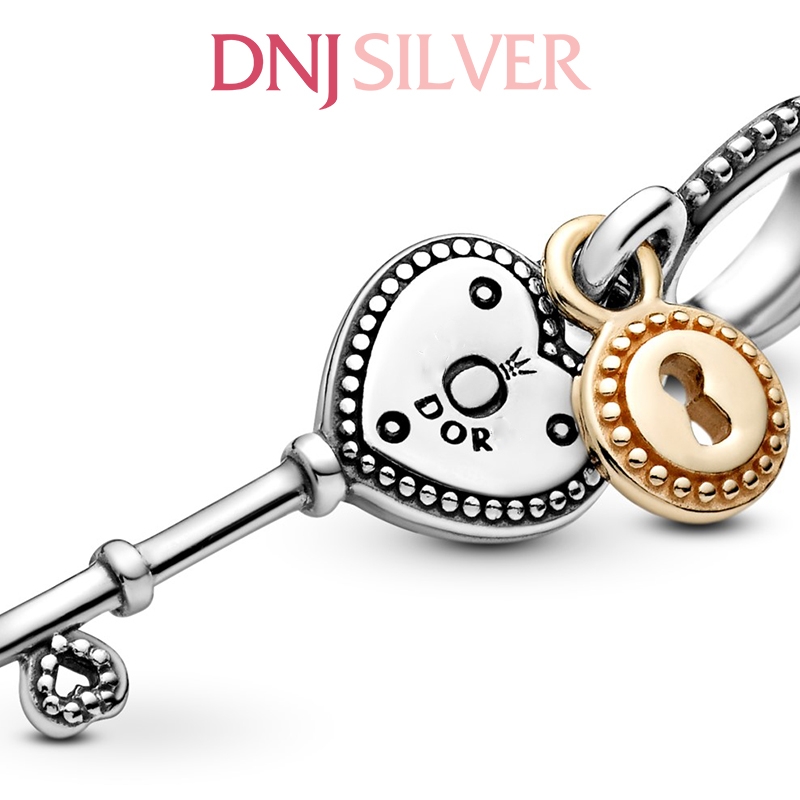 [Chính hãng] Charm bạc 925 cao cấp - Charm Heart-Shaped Key Dangle thích hợp để mix vòng tay charm bạc cao cấp - DN253