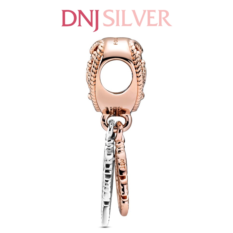 [Chính hãng] Charm bạc 925 cao cấp - Charm Openwork Heart & Two Feathers Dreamcatcher thích hợp để mix vòng tay charm bạc cao cấp - DN021