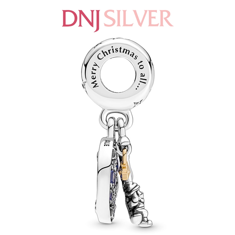 [Chính hãng] Charm bạc 925 cao cấp - Charm Santa Claus On The Moon Double Dangle thích hợp để mix vòng tay charm bạc cao cấp - DN038