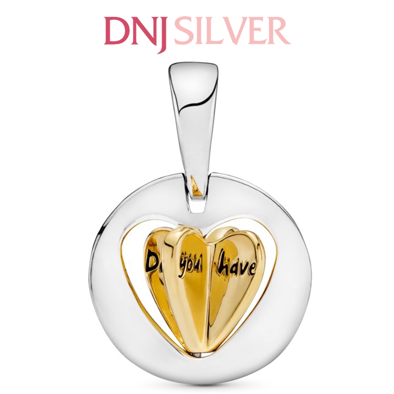 [Chính hãng] Charm bạc 925 cao cấp - Charm Mum's Golden Heart Dangle thích hợp để mix vòng tay charm bạc cao cấp - DN263