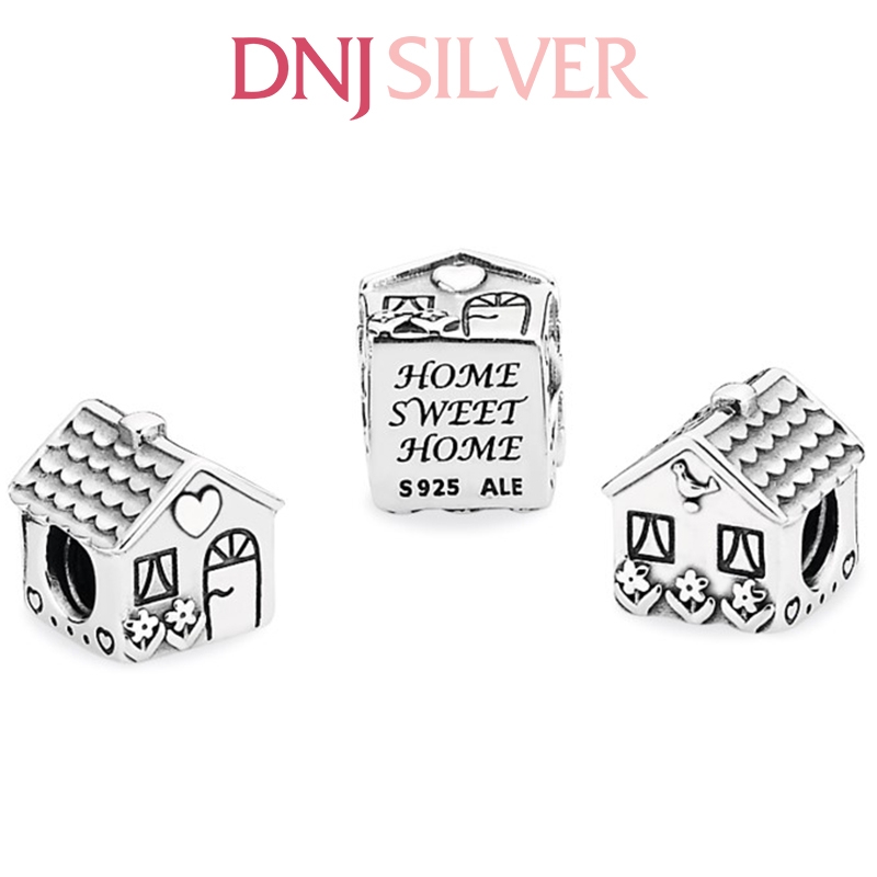 [Chính hãng] Charm bạc 925 cao cấp - Charm Home sweet home thích hợp để mix vòng tay charm bạc cao cấp - DN201