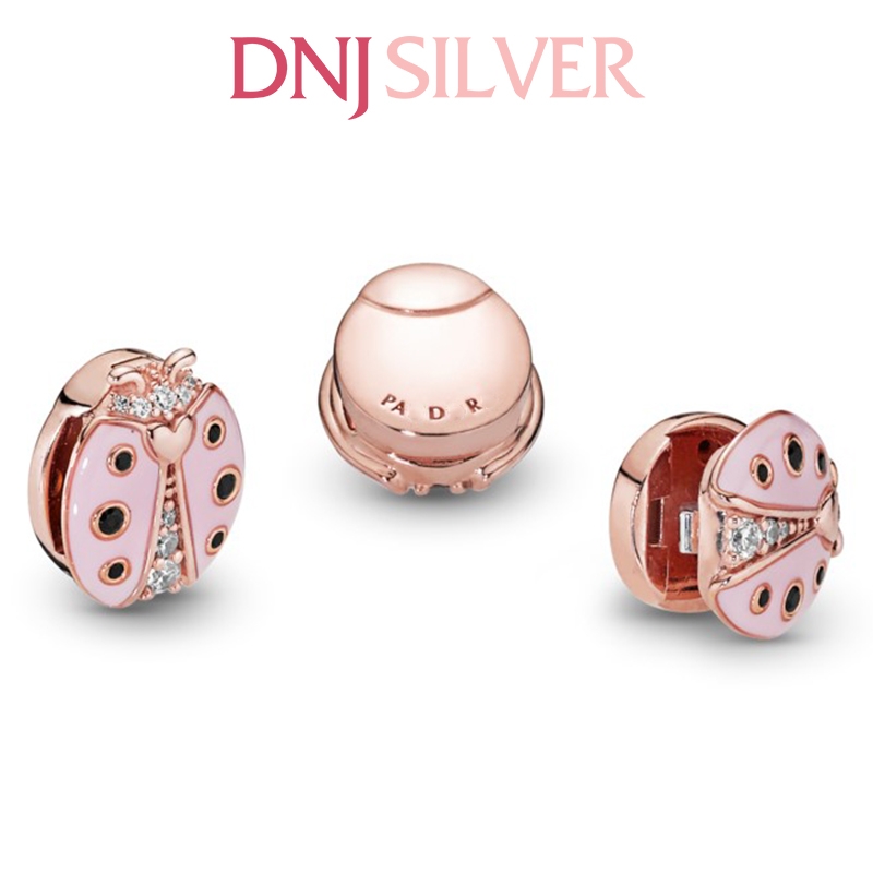 [Chính hãng] Charm bạc 925 cao cấp - Charm Pink Ladybird Clip thích hợp để mix vòng tay charm bạc cao cấp - DN192
