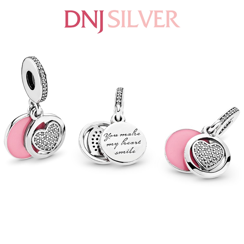 [Chính hãng] Charm bạc 925 cao cấp - Charm Devoted Heart Dangle thích hợp để mix vòng tay charm bạc cao cấp - DN365