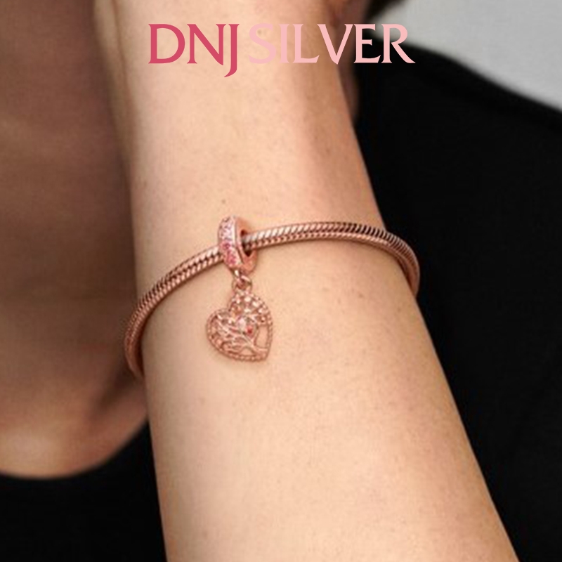 [Chính hãng] Charm bạc 925 cao cấp - Charm Tree of Love Dangle thích hợp để mix vòng tay charm bạc cao cấp - DN237