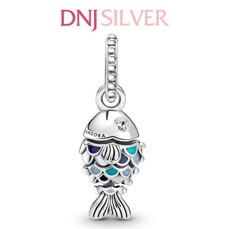 [Chính hãng] Charm bạc 925 cao cấp - Charm Blue Scaled Fish Dangle thích hợp để mix vòng tay charm bạc cao cấp - DN086