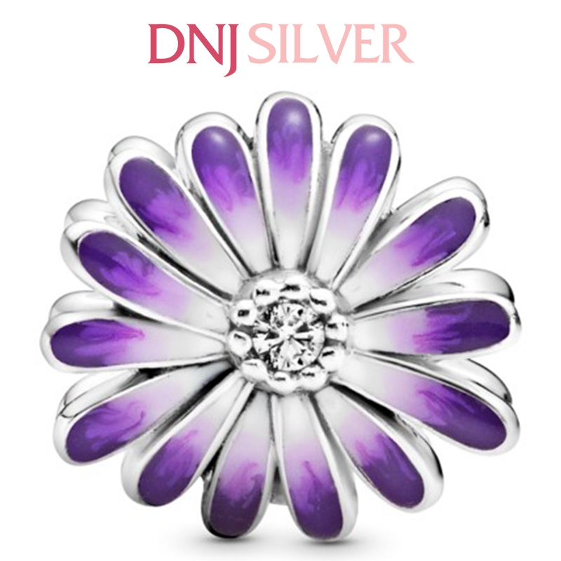 [Chính hãng] Charm bạc 925 cao cấp - Charm Purple Daisy thích hợp để mix vòng tay charm bạc cao cấp - DN151