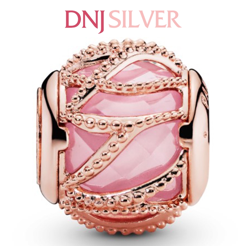 [Chính hãng] Charm bạc 925 cao cấp - Charm  Pink Intertwining thích hợp để mix vòng tay charm bạc cao cấp - DN196