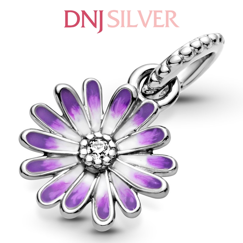 [Chính hãng] Charm bạc 925 cao cấp - Charm Purple Daisy Dangle thích hợp để mix vòng tay charm bạc cao cấp - DN013