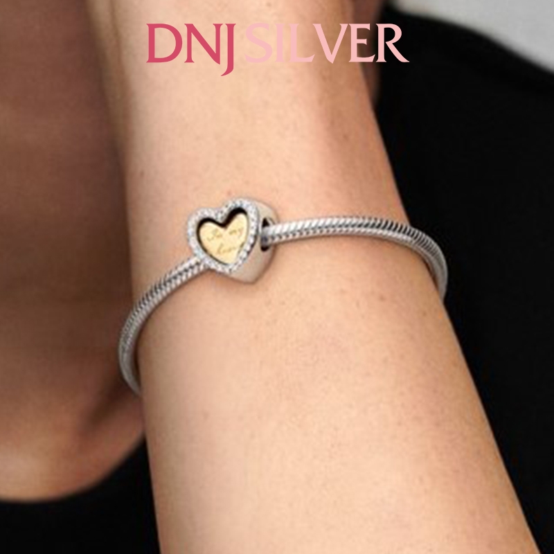 [Chính hãng] Charm bạc 925 cao cấp - Charm In My Heart Split Heart thích hợp để mix vòng tay charm bạc cao cấp - DN260