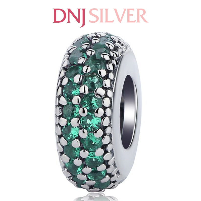 [Chính hãng] Charm bạc 925 cao cấp - Charm Green Pavé Spacer thích hợp để mix vòng tay charm bạc cao cấp - DN206