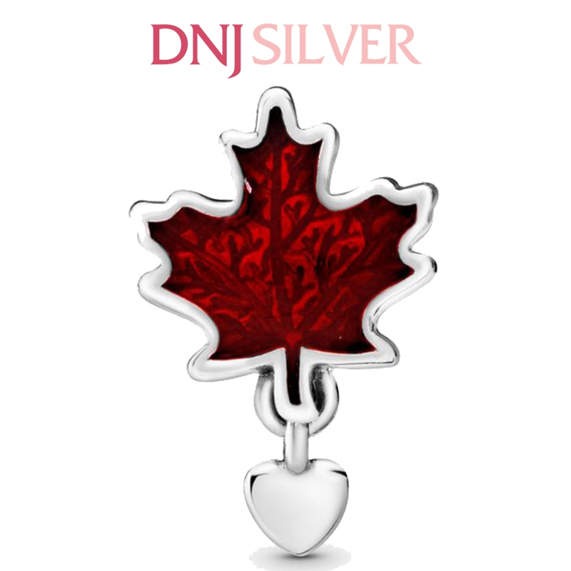 [Chính hãng] Charm bạc 925 cao cấp - Charm Canada Red Maple Leaf thích hợp để mix vòng tay charm bạc cao cấp - DN394