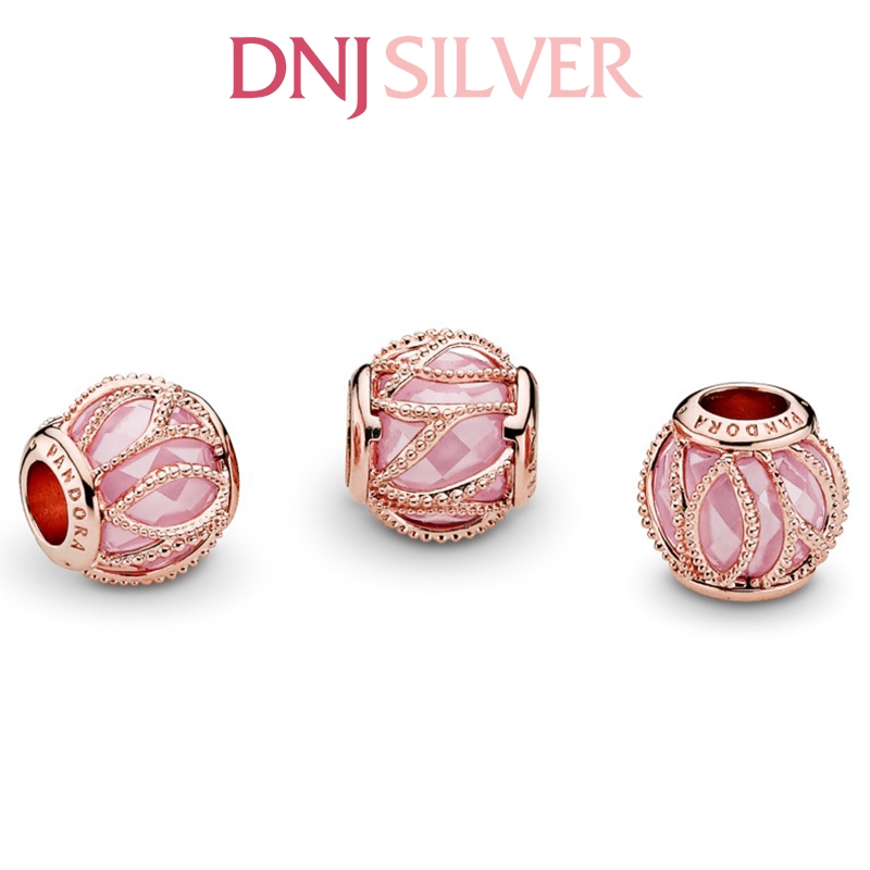 [Chính hãng] Charm bạc 925 cao cấp - Charm  Pink Intertwining thích hợp để mix vòng tay charm bạc cao cấp - DN196