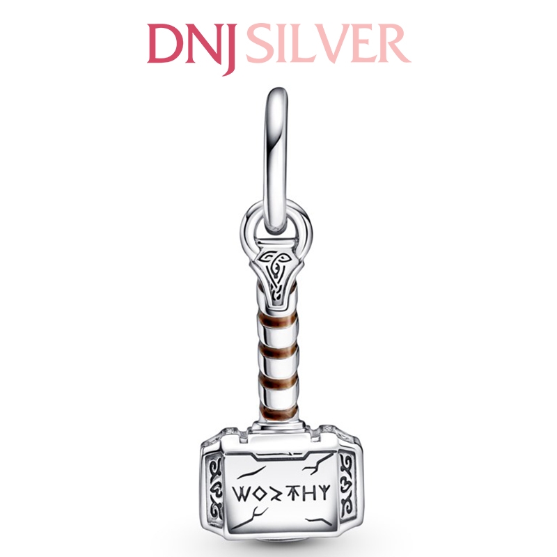 [Chính hãng] Charm bạc 925 cao cấp - Charm Marvel The Avengers Thor's Hammer Dangle thích hợp để mix vòng tay charm bạc cao cấp - DN327