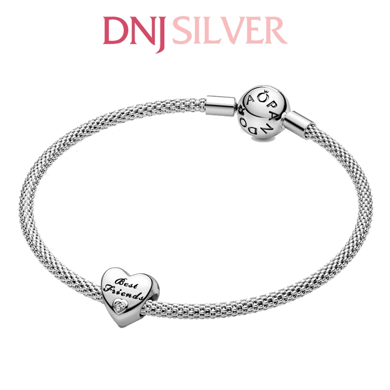 [Chính hãng] Charm bạc 925 cao cấp - Charm Best Friends Heart thích hợp để mix vòng tay charm bạc cao cấp - DN420