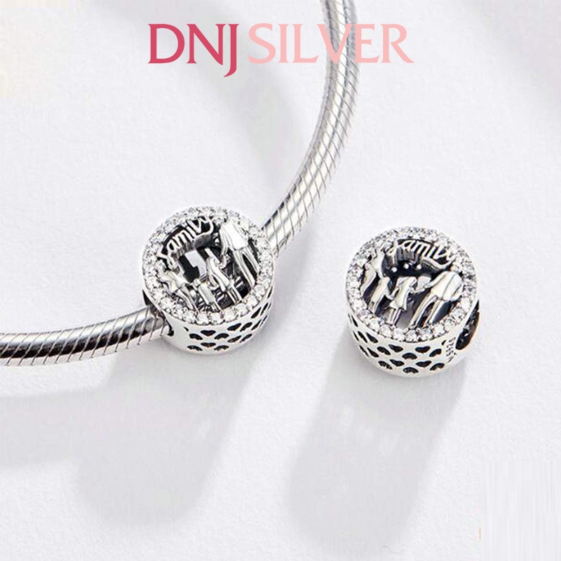 [Chính hãng] Charm bạc 925 cao cấp - Charm Love Family thích hợp để mix vòng tay charm bạc cao cấp - DN058