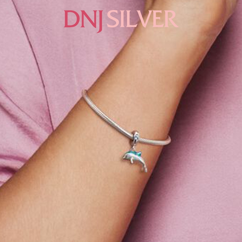 [Chính hãng] Charm bạc 925 cao cấp - Charm Shimmering Dolphin Dangle thích hợp để mix vòng tay charm bạc cao cấp - DN485