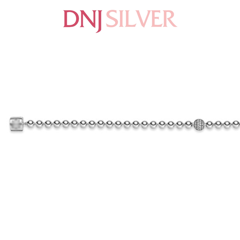 Vòng tay charm bạc 925 cao cấp - Vòng charm Beads & Pavé - Vòng tay dành cho nam và nữ - Vòng mềm