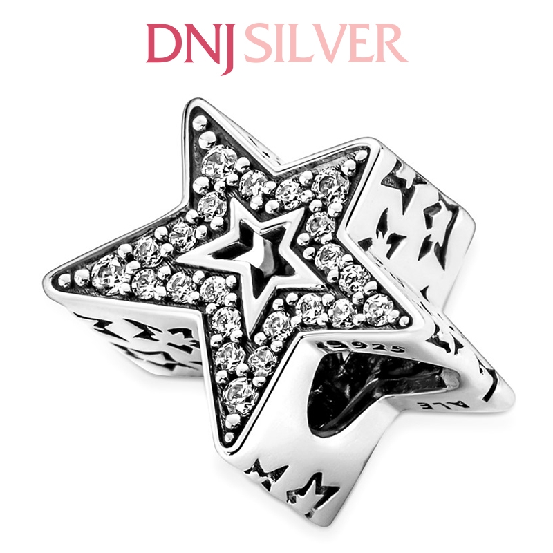 [Chính hãng] Charm bạc 925 cao cấp - Charm Sparkling Asymmetric Star thích hợp để mix vòng tay charm bạc cao cấp - DN048
