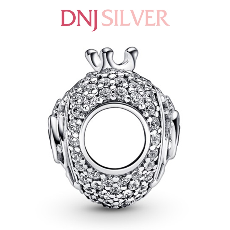 [Chính hãng] Charm bạc 925 cao cấp - Charm Regal Crown & Heart thích hợp để mix vòng tay charm bạc cao cấp - DN052