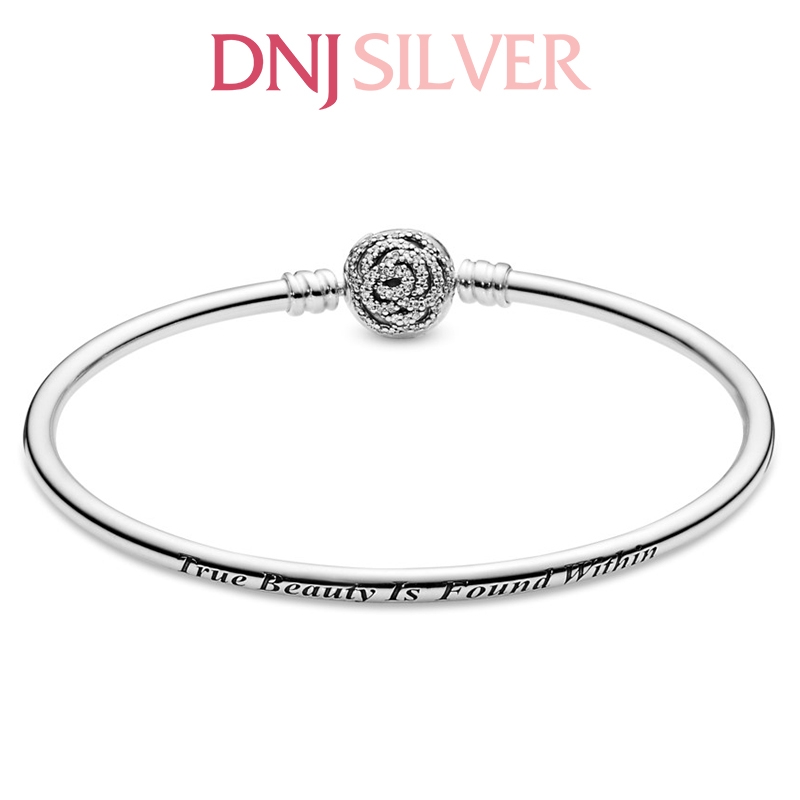 Vòng tay charm bạc 925 cao cấp - Vòng charm Moments Beauty & the Beast Bangle - Vòng tay dành cho nam và nữ