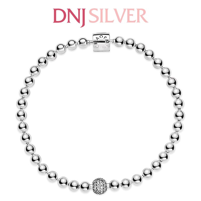 Vòng tay charm bạc 925 cao cấp - Vòng charm Beads & Pavé - Vòng tay dành cho nam và nữ - Vòng mềm
