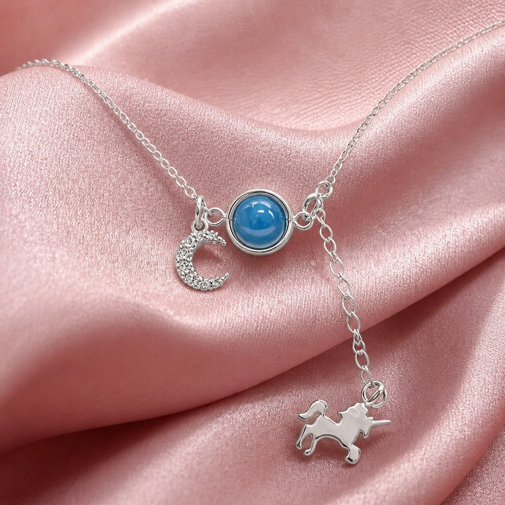 Dây Chuyền Liền Mặt Cho Nữ - Charm Thư Pháp Đỏ - DCLMN012