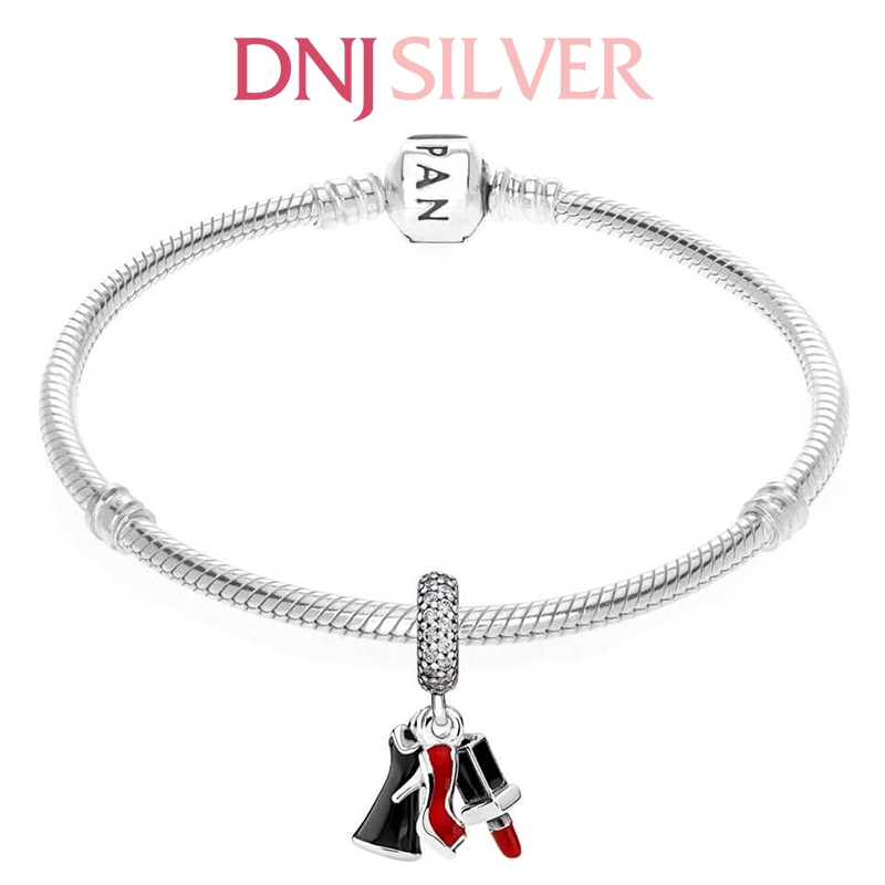 [Chính hãng] Charm bạc 925 cao cấp - Charm Glamour Trio Dangle thích hợp để mix vòng tay charm bạc cao cấp - DN315