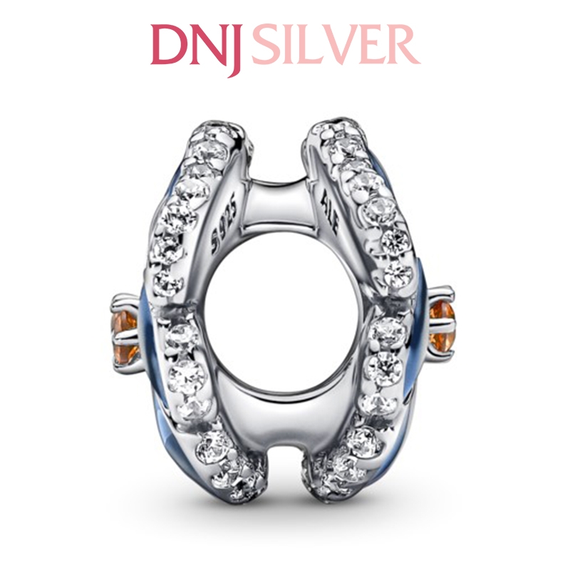 [Chính hãng] Charm bạc 925 cao cấp - Charm Blue Pansy Flower thích hợp để mix vòng tay charm bạc cao cấp - DN057