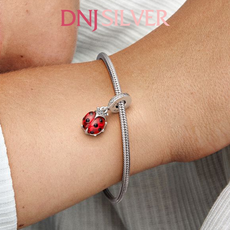 [Chính hãng] Charm bạc 925 cao cấp - Charm Red Ladybird Dangle thích hợp để mix vòng tay charm bạc cao cấp - DN482