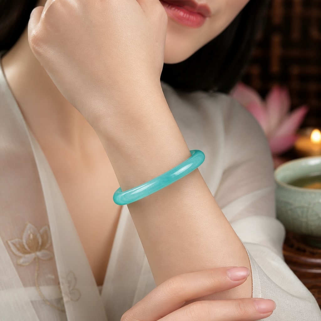 Vòng Đá Mắt Mèo Xanh Da Trời - VDQ039