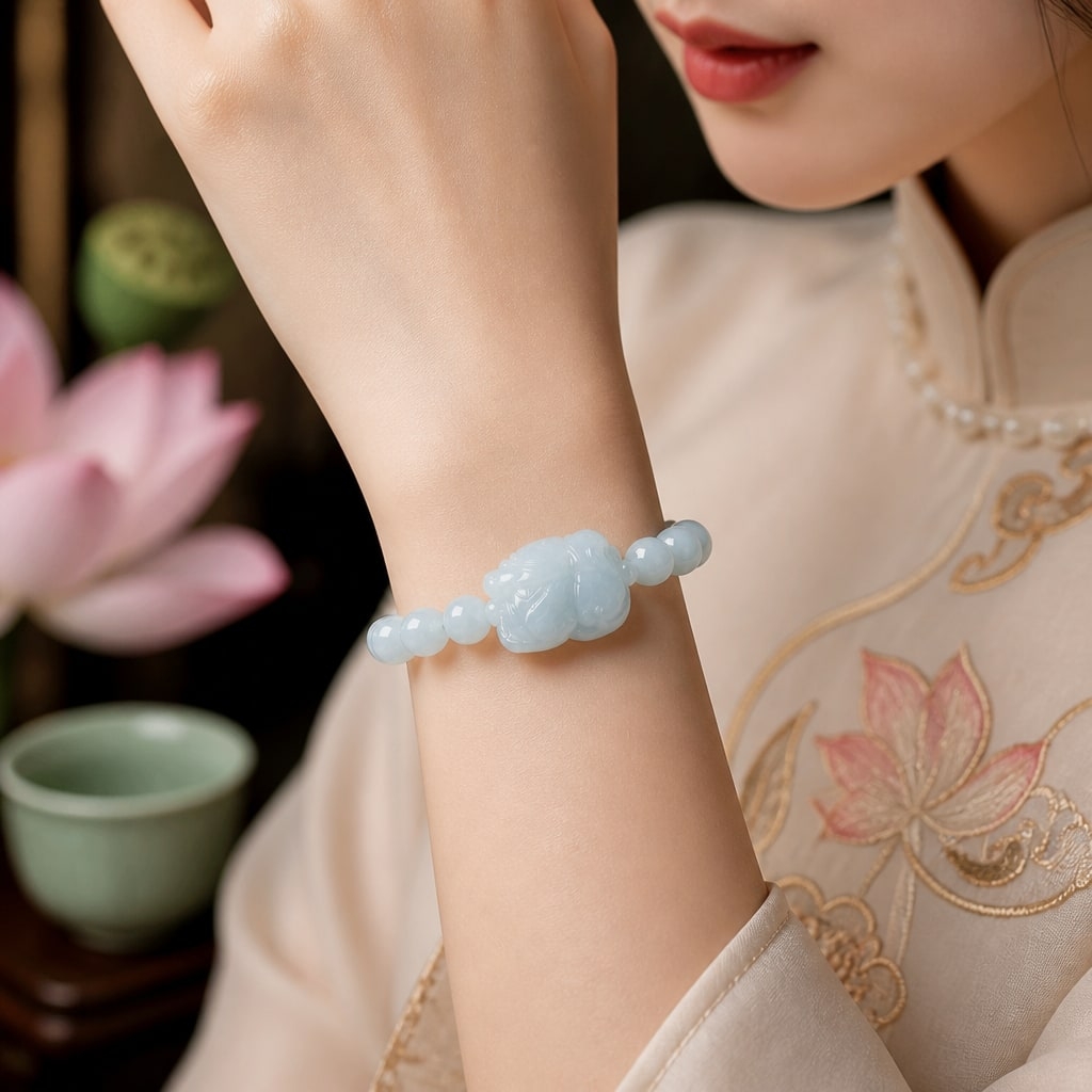 Vòng Hồ Ly Bạch Ngọc - VDQ040