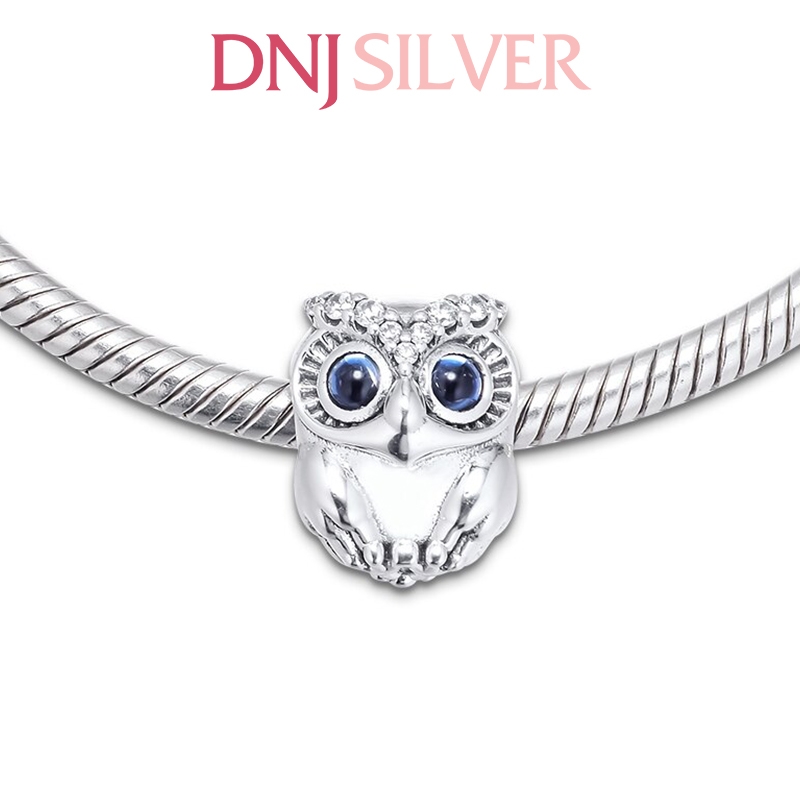 [Chính hãng] Charm bạc 925 cao cấp - Charm Sparkling Owl thích hợp để mix vòng tay charm bạc cao cấp - DN120