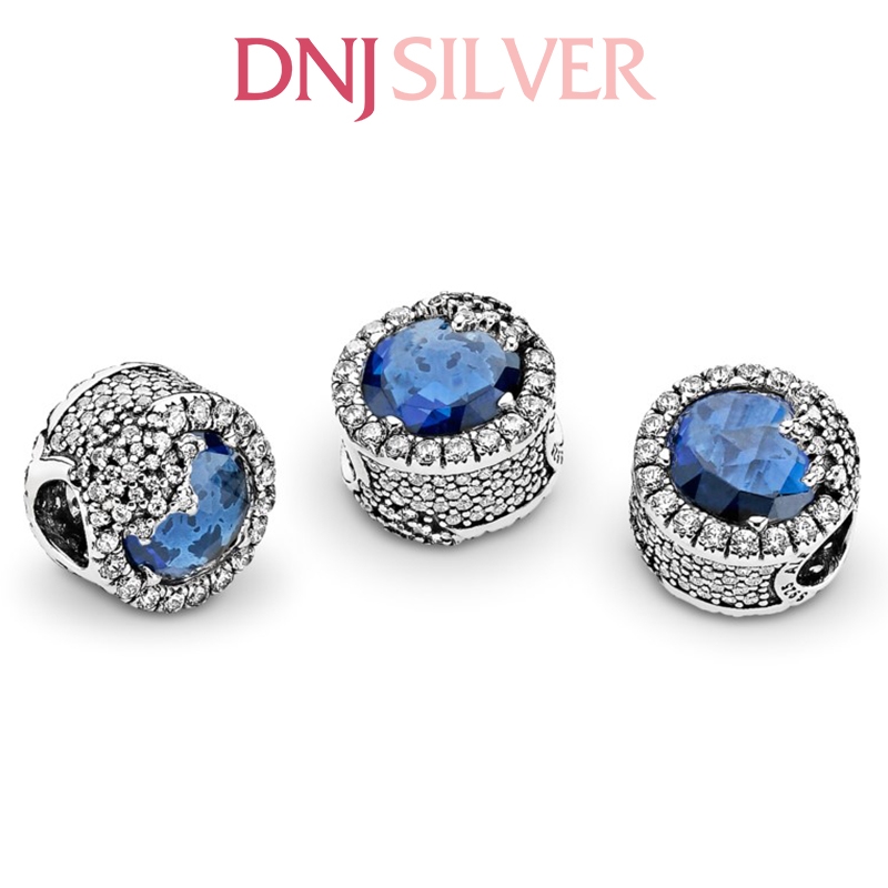 [Chính hãng] Charm bạc 925 cao cấp - Charm Blue Dazzling Snowflake thích hợp để mix vòng tay charm bạc cao cấp - DN130