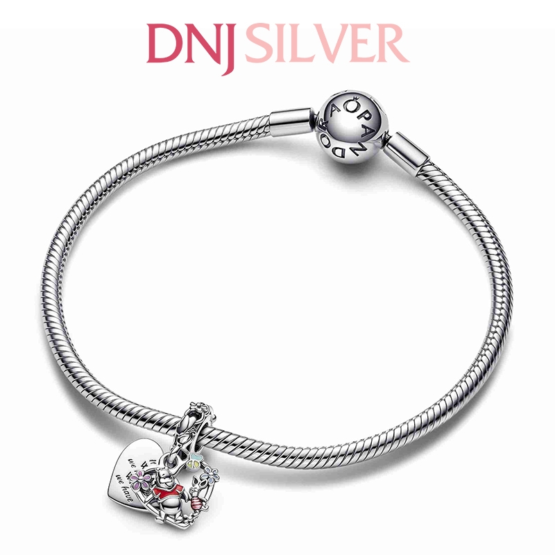 [Chính hãng] Charm bạc 925 cao cấp - Charm Disney Winnie the Pooh & Piglet Double Dangle thích hợp để mix vòng tay charm bạc cao cấp - DN512