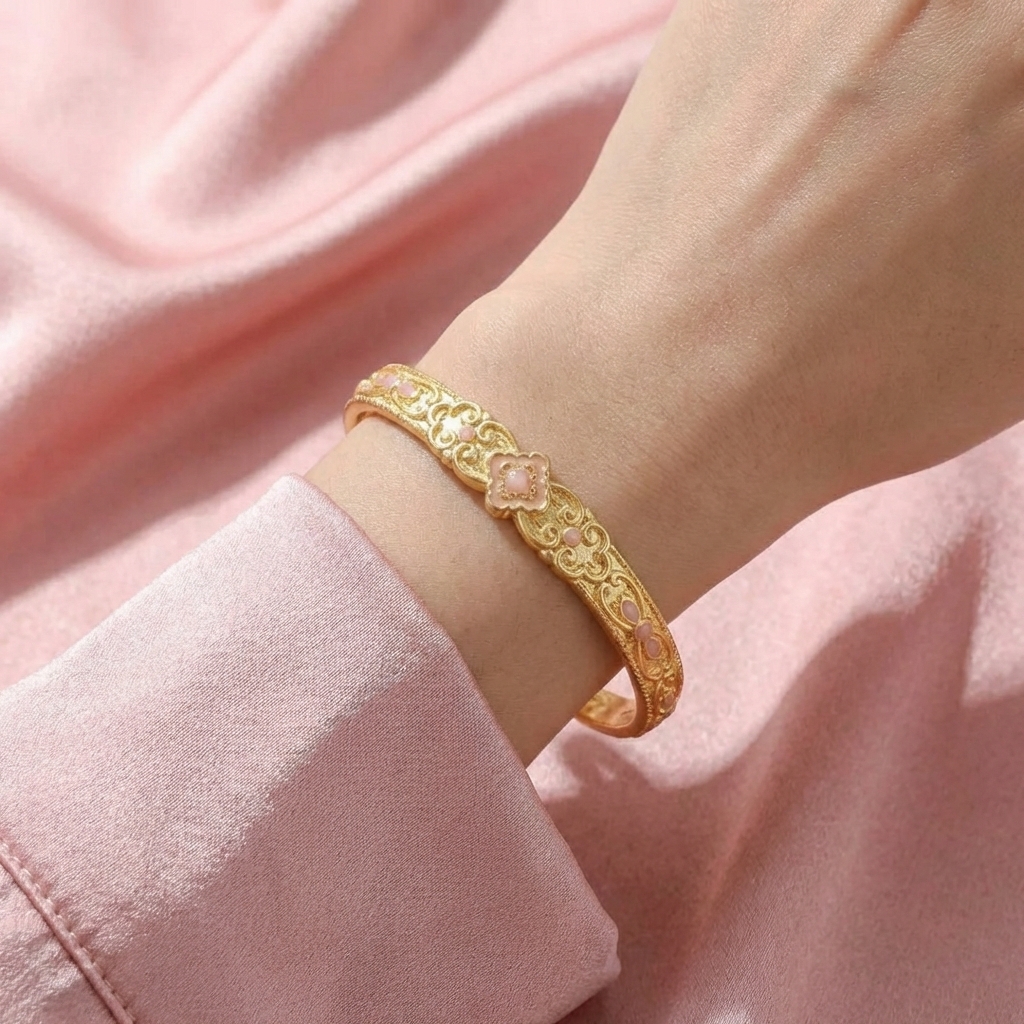 Vòng Tay Bạc Như Ý Cát Tường - Vòng Đặc Bạc Nguyên Chất - VTBNYCT0018